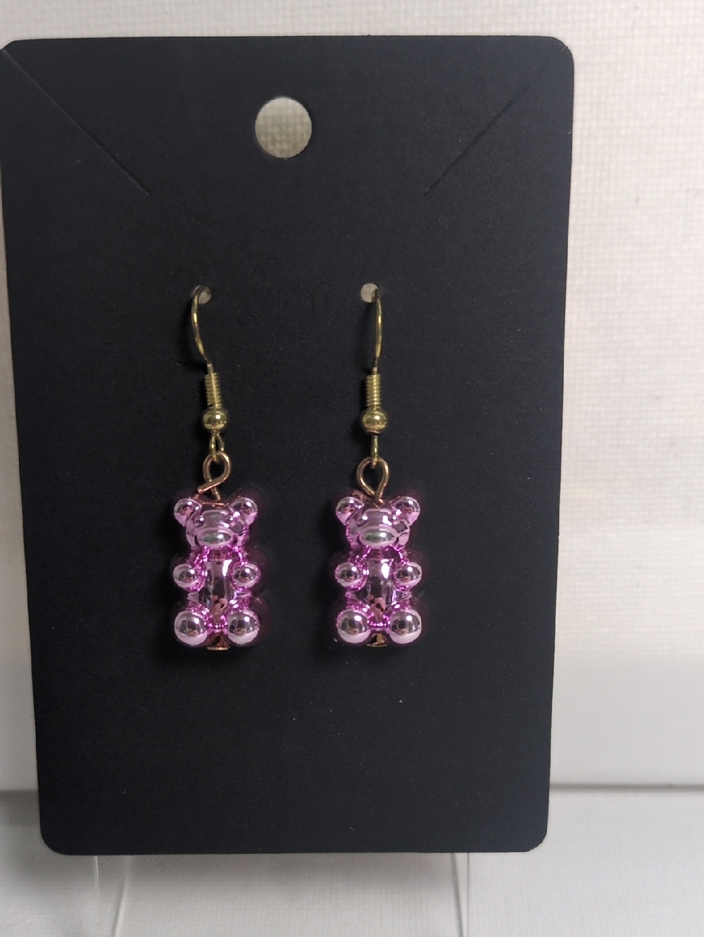 Pink Gummy Bear Drop Earrings - Women Jewelry
